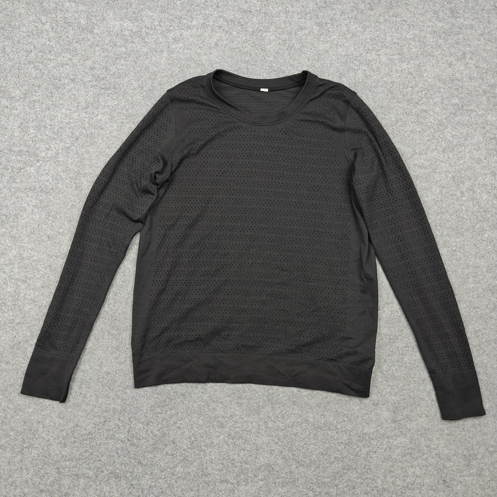 Lululemon Shirt Womens 6 Black Swiftly Tech Long Sleeve Seamless Running Gym - Picture 1 of 7